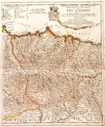 Carte des Asturies (Espagne)