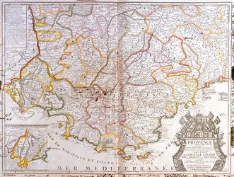 Carte de la Provence (France) (Gravure)