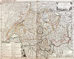 Carte de la Suisse (Gravure)