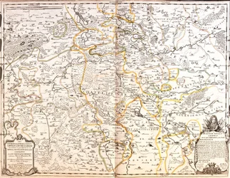 Carte de la région de Nancy (France)