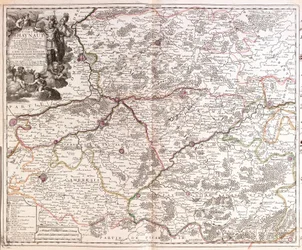 Carte du Comté de Hainaut (Belgique)