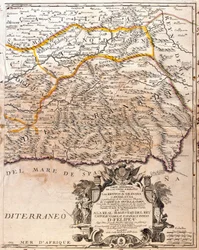 Carte de la province de Grenade (Espagne) (gravure)
