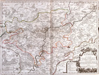 Carte de la province de Namur (Belgique) (Gravure)
