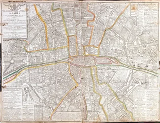 Carte routière de Paris et de ses environs