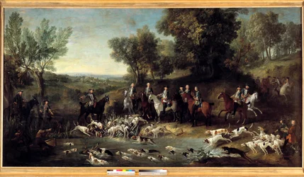 Le roi Louis XV chassant le cerf dans la forêt de Saint-Germain en 1730