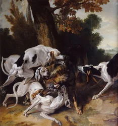 La chasse au loup, 1725