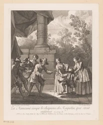 La Rancune coupe le chapeau de Ragotin (Scènes du Roman Comique de Scarron)