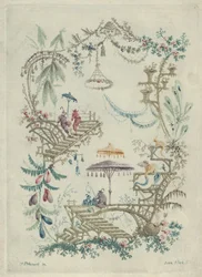 Chinoiserie de Nouvelle Suite de Cahiers Arabesques Chinois