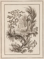 Figures dans un jardin