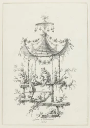 Composition ornementale de style chinoiserie