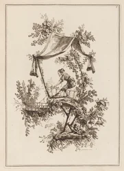 Plaque 5, « Suite de douze pêcheurs et chasseurs »