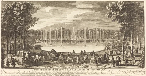 Vue du Bassin de Neptune dans le Jardin de Versailles