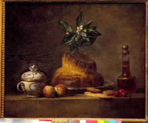 Brioche ou dessert. Peinture de Jean Simeon Chardin (1699-1779)