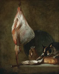 Nature morte avec chat et raie