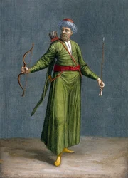 Un Tatar de Crimée, planche 84 du «Recueil de cent estampes représentant les différentes nations du Levant» de Charles de Ferriol, gravée par Philippe Simonneau (1685-v. 1753), 1707-08