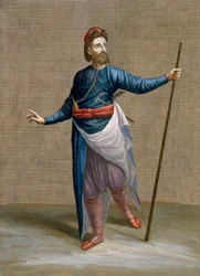 Un architecte arménien, planche 88 du « Recueil de cent estampes représentant différentes nations du Levant » de Charles de Ferriol, gravée par J. de Franssieres, 1707-08