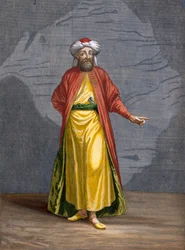 Un Indien, planche 93 du «Recueil de cent estampes représentant différentes nations du Levant» de Charles de Ferriol, gravée par Gérard Scotin (1671-1716), 1707-08