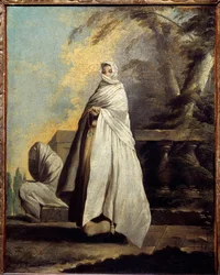 Femmes drapées de blanc. Peinture de Jean Barbault (1718-1762)