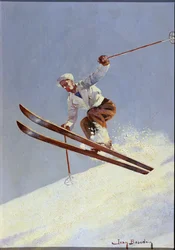 Un skieur, vers 1930
