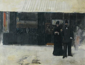 Couple devant une bijouterie