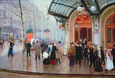 Devant le théâtre du Vaudeville, Paris