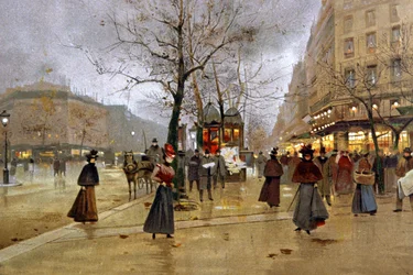 Paris, les grands boulevards, vers 1890
