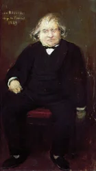 Portrait de Joseph Ernest Renan (1823-1892), historien, philosophe, philologue et écrivain français, par Jean Béraud (1849-1935)