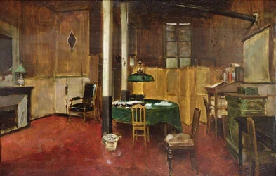 La salle de rédaction de Hansard, vers 1889