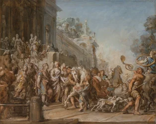 Le départ de Didon et Énée pour la chasse, 1772-4