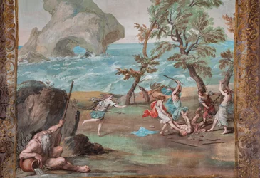 Les bacchantes tuent Orphée avec des pierres et des bâtons pour avoir refusé de chanter les louanges de Bacchus