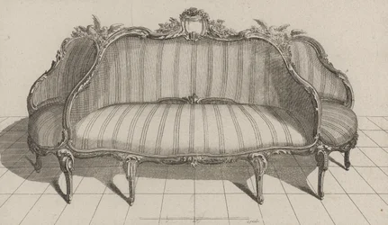 Canapé à Jouë dans le goût pittoresque, publié vers les années 1770