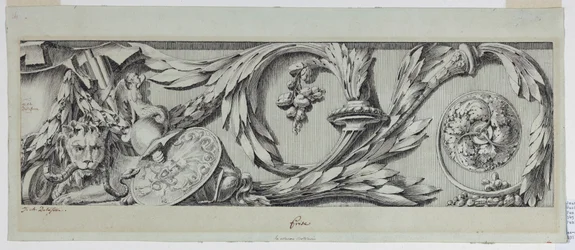 Dessin, frise avec Rinceau, 1775-80