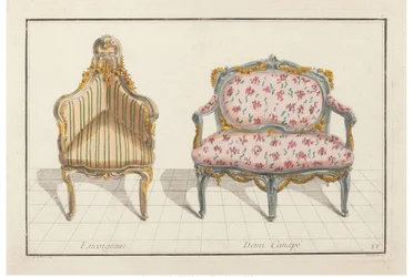 Encoignure, Demi Canapé. Nouvelle Iconologie Historique ou Attributs Hiéroglyphiques