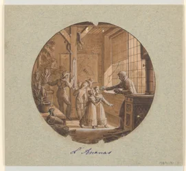 Design pour une assiette en porcelaine peinte, L