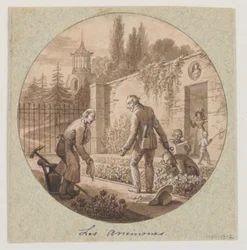 Conception pour une assiette en porcelaine peinte, Les Anémones pour le Service de la Culture des Fleurs