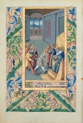 Ms Lat. Q.v.I.126 f.53v David envoyé à Saul, du 