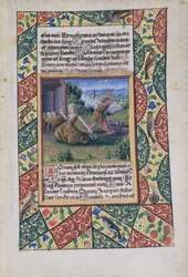 Ms Lat. Q.v.I.126 fol.15 Adam et Ève travaillant, du Livre d