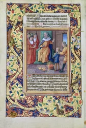 Ms Lat. Q.v.I.126 fol.23v Joseph interprétant les rêves de Pharaon, du Livre d