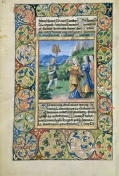 Ms. Lat. Q.v.I.126 fol.34v David avec la tête de Goliath, du 