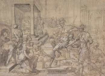 Amya demandant la garde de Saint Mamas à Faustus, vers 1543