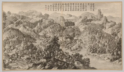 Bataille à Yixier Kuernaoer: des scènes de bataille de la répression des rébellions