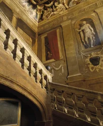 Architecture baroque : escalier peint en trompe-l