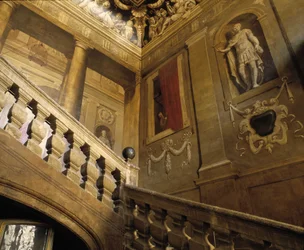 Architecture baroque : escalier peint en trompe-l