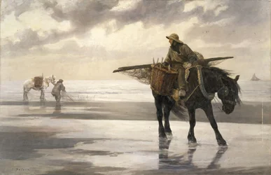Crevettiers à Nieuport, vers 1883 (huile sur toile)