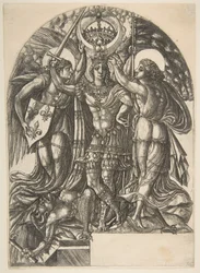 Henri II, roi de France, entre la France et la renommée, vers 1548