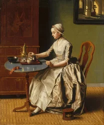 Das Schokoladenmädchen (La Chocolatière). Vers 1745