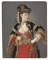 Portrait présumé de Laura Tarsi en costume turc
