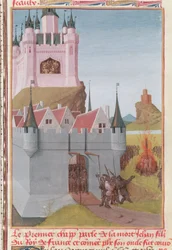 Ms Fr 6465 fol.327 Le règne de Philippe V (c.1294-1322) 