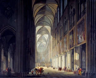 Vue intérieure de la cathédrale Notre-Dame de Paris