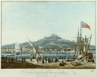 Vue de la ville et du port de Marseille depuis l